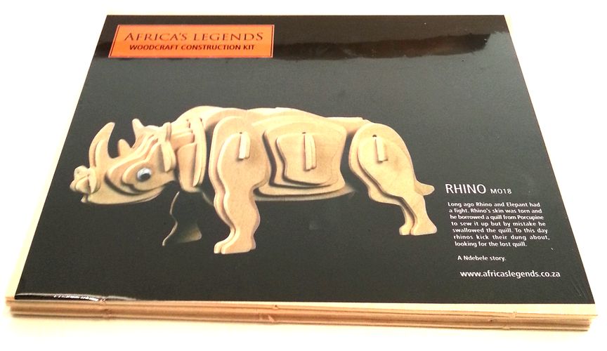 Wooden Construction Kit - Rhino - Click Image to Close